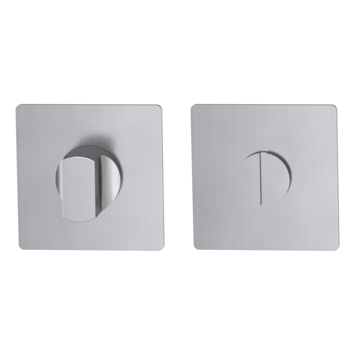 Bild von Griffwerk FRAME | DESIGN MANUFAKTUR ROSETTE -Edelstahl matt Rosettenpaar eckig -Prontofix -WC