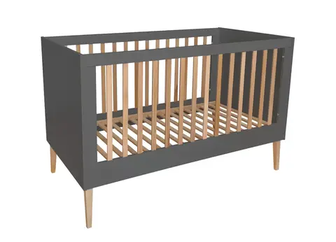 Bild von Urra Massivbett Tim Buche grau/natur 60x120 – Hochwertiges Kinderbett - Sehr gut