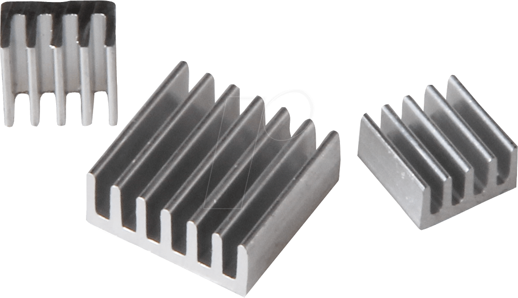 Bild von Joy-it RB-heatsink Kühlkörper-Set Passend für (Entwicklungskits): Raspberry Pi®, Banana Pi Silber