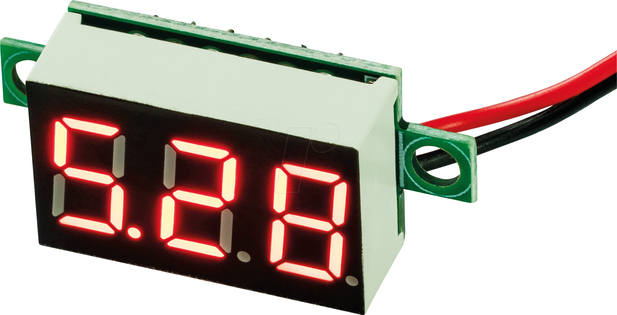 Bild von Joy-it, Stromzähler, Messgerät Voltmeter mit 3-Ziffer LED-Diplay, 3 bis 30 Volt, 0,90cm (0,36")  ( 0,914cm)
