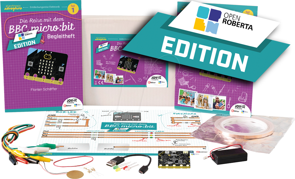 Bild von Joy-IT Electronic AdventureDie Reise mit dem micro bit V2 Open Roberta BBC micro bit (EA-MicroBit-V2-OR)