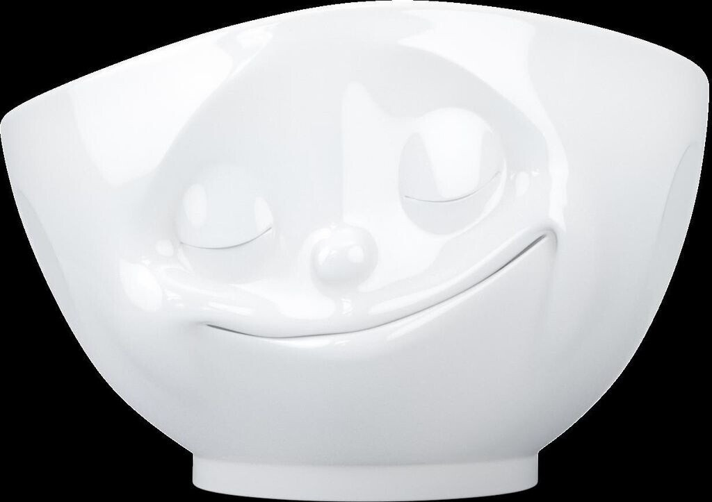 Bild von FIFTYEIGHT PRODUCTS / Tassen / Schale „Glücklich“ (Porzellan, 500ml, weiß, Made in Germany)