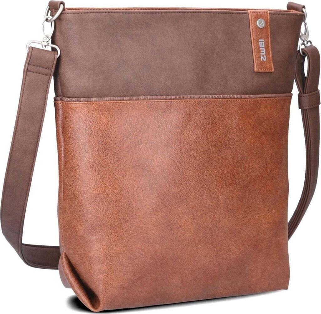 Bild von Zwei Umhängetasche Jana J12 - Schultertasche 33 cm (cognac)