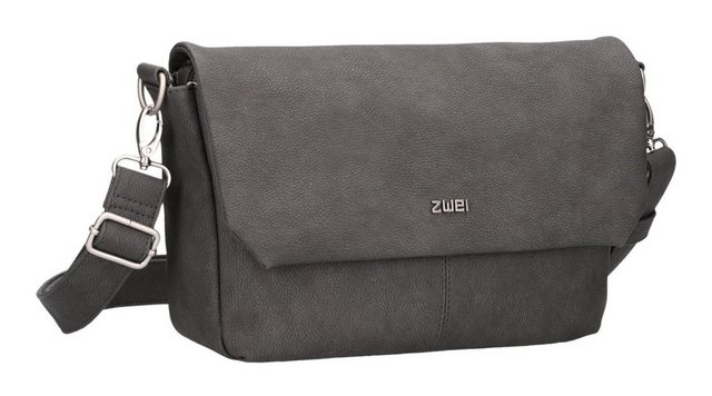 Bild von Zwei Damen Handtasche Mademoiselle.M M60 Umhängetasche 3 Liter breite Crossbody-Bag Magnetklappe Reißverschluss inklusive Schlüsselband klassisch-elegante Abendtasche (nubuk-stone)