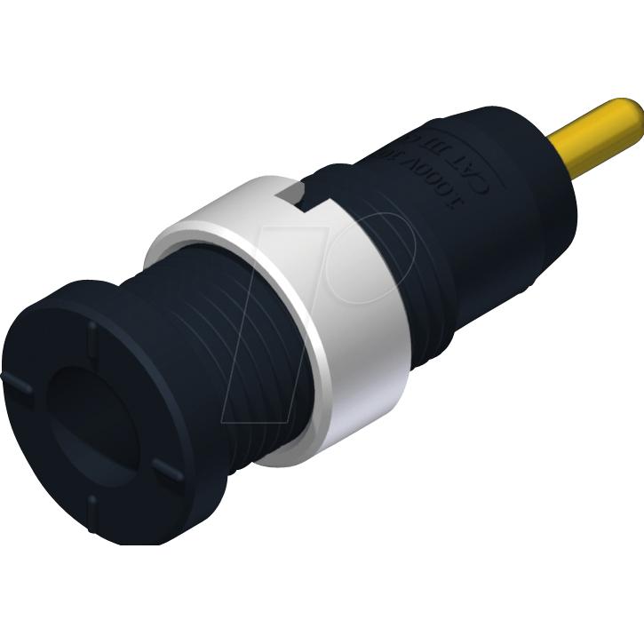Bild von Hirschmann MSEB 2630 S 1.9 Au Sicherheits-Laborbuchse Buchse Einbau vertikal Stift-O 2 mm, Elektronikkabel + Stecker, Schwarz