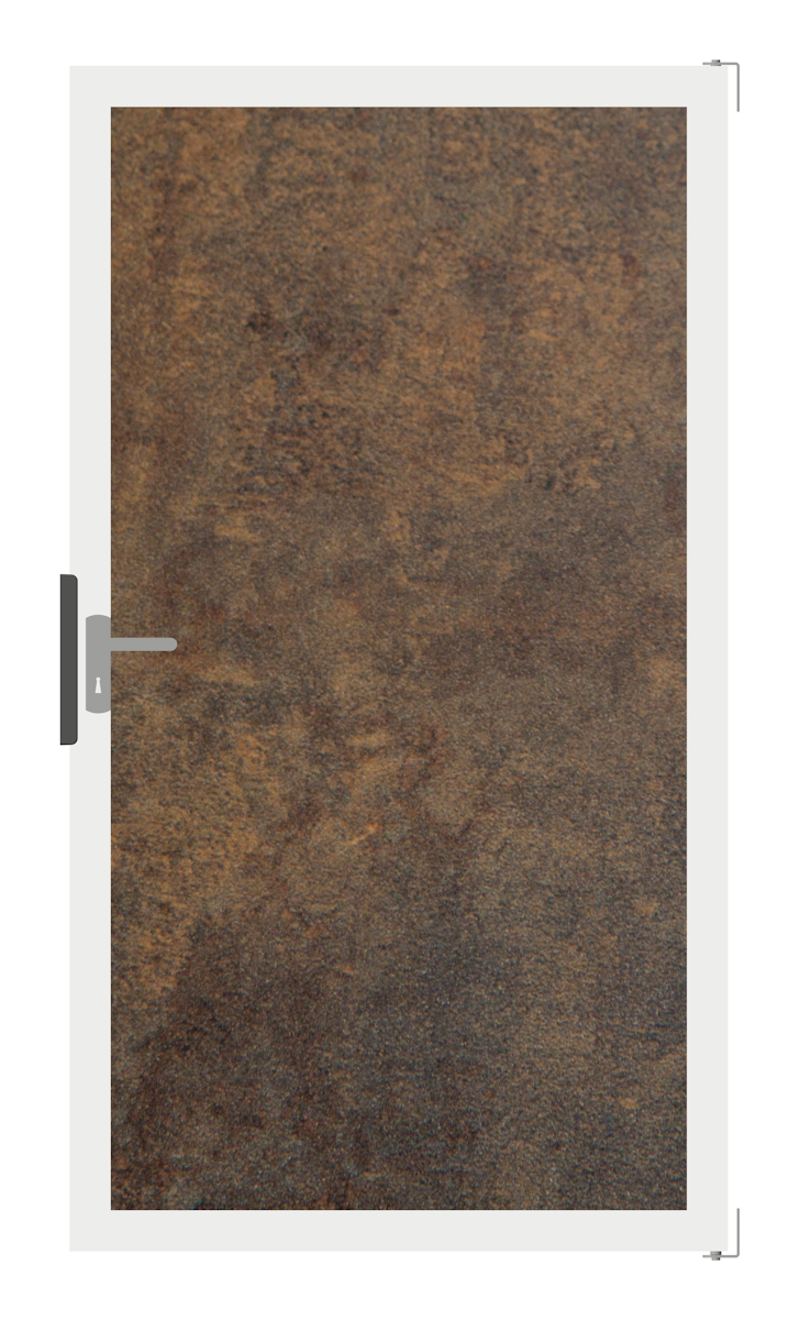 Bild von GroJa Sichtschutztor Premo Universal mit Alu-Rahmen 100x180x0,8 cm Uni Grau
