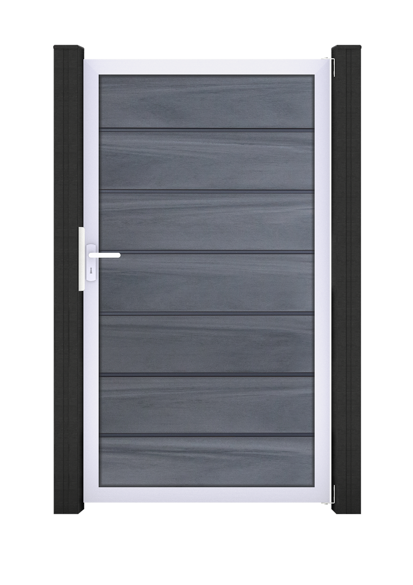 Bild von GroJaSolid Grande Premium Tor Farbe: Bi-Color Sand 100 x 180 x 4,0cm Rahmen: Silber
