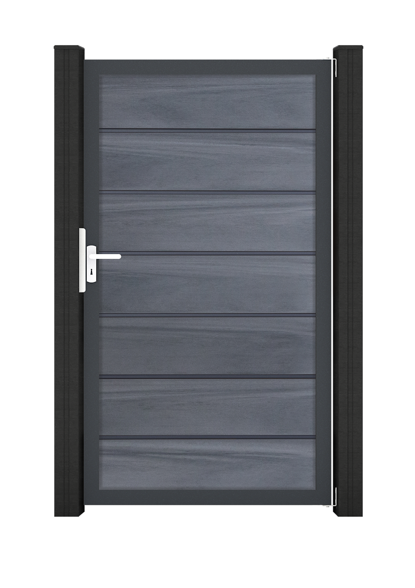 Bild von GroJa Solid Grande Premium Tor Sondermaß max. 150x180cm Anthrazitrahmen Anthrazitgrau