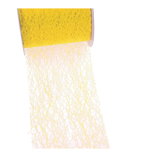 Bild von Deko AS Tischläufer Spiderweb Tischband - 8cm Gelb – Ein Must-Have für Ihre Dekoration