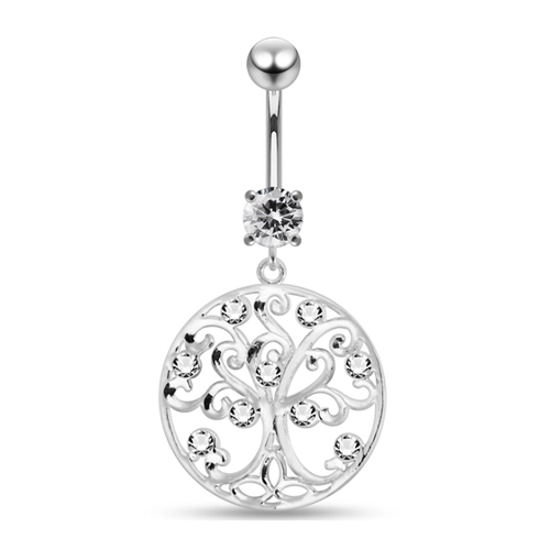 Bild von Firetti Bauchnabelpiercing mit Lebensbaum-Motiv