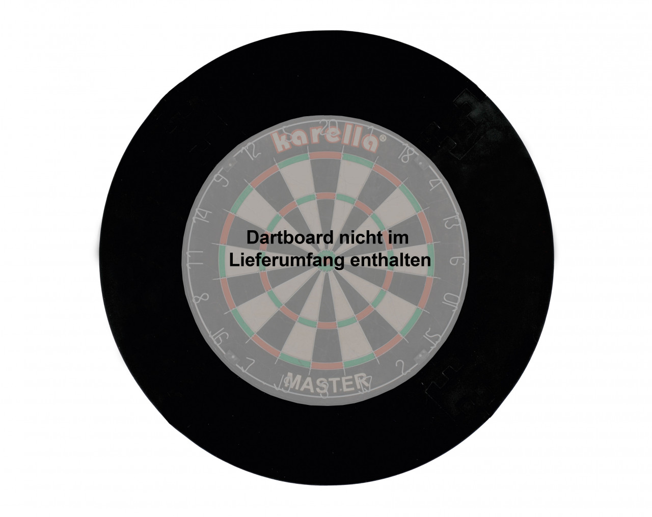 Bild von Karella Dart-Wandschutz Catchring EVA 4-teilig schwarz, Dart Board Surround Border Umrandung für Dartscheibe Board