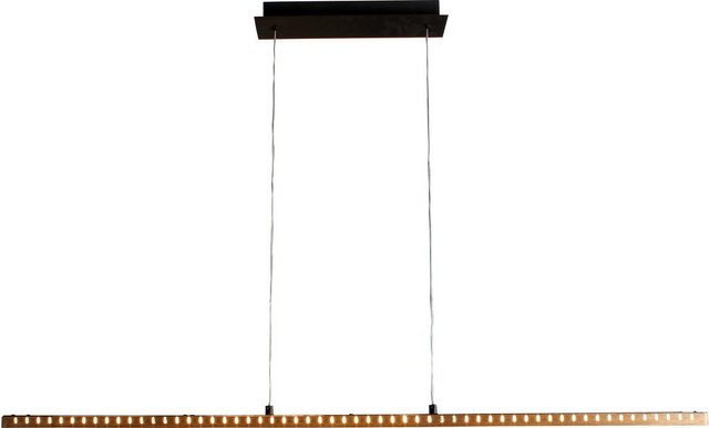 Bild von Luce Design LED-Pendelleuchte Solaris 1-flammig Schwarz-Holz 120 cm x 120 cm