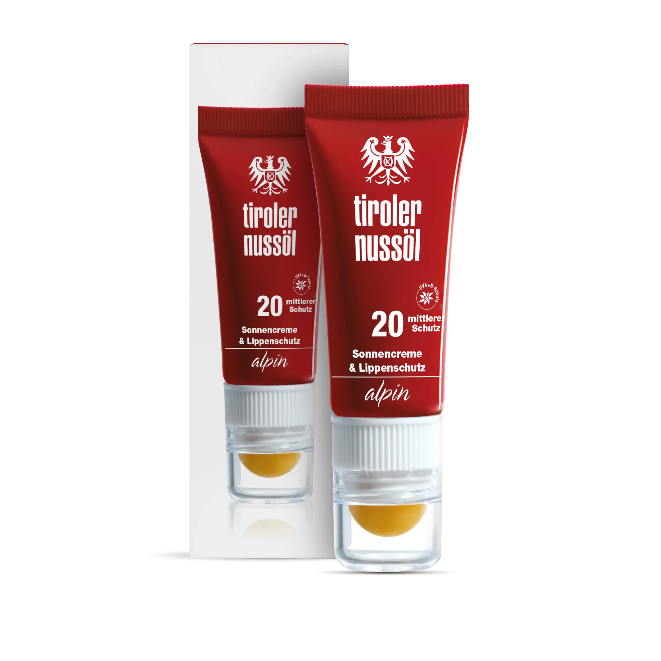 Bild von Tiroler Nussöl Alpin Sonnencreme & Lippenschutz LSF 20 (20 ml)