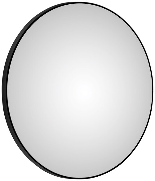 Bild von LED-Lichtspiegel TALOS, schwarz (schwarz matt), Ø:120cm, Spiegel, rund, mit indirekter LED Beleuchtung in schwarz matt Ø 120 cm