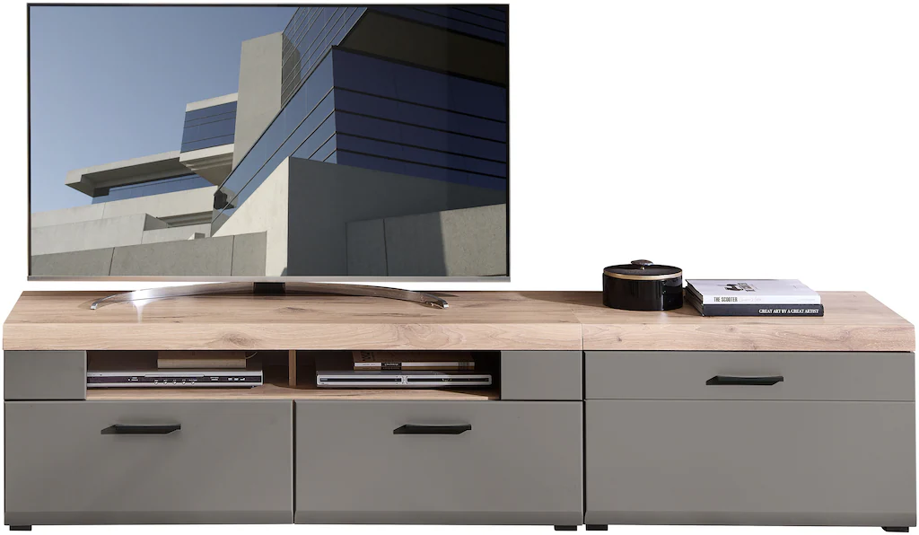 Bild von Lowboard groß ¦ grau ¦ Maße (cm): B: 140 H: 51 T: 47 Kommoden & Sideboards > Lowboards - Möbel Kraft