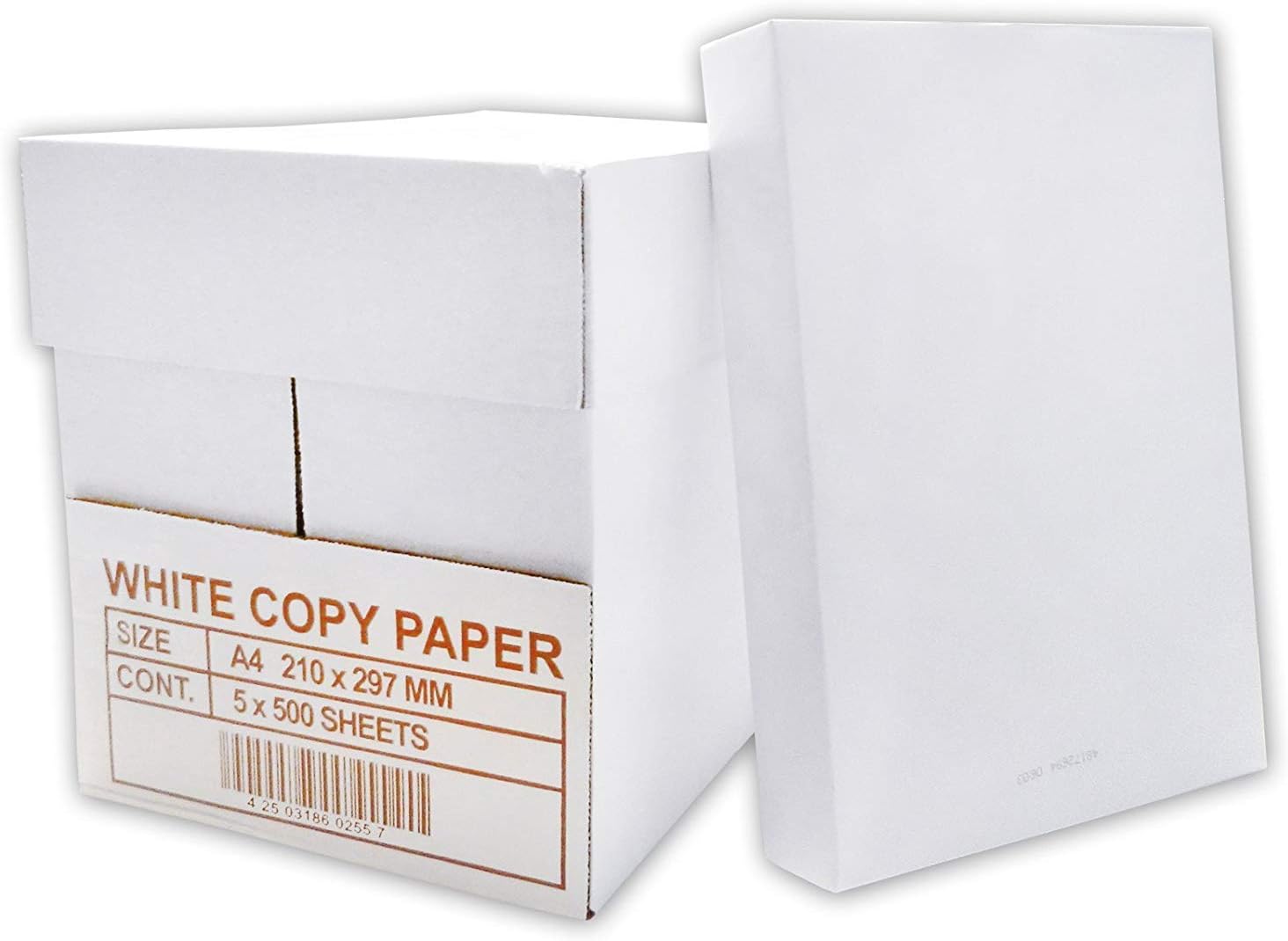 Bild von versando White Copy Paper Kopierpapier Druckerpapier Papier, A4, 75g/m² für Laserdrucker, Tintenstrahldrucker, 2500 Seiten Blatt, weiß