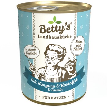 Bild von Betty's Landhausküche mit Känguru & Kartoffel 6 x 400g für Katze