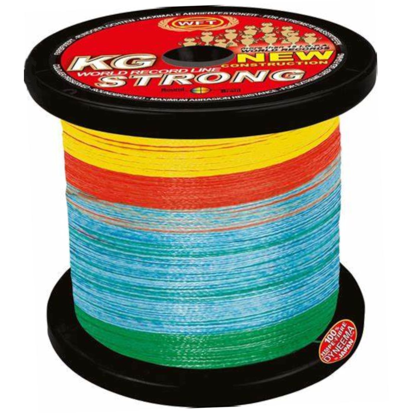 Bild von WFT Angelschnur WFT 0,52mm 86kg Strong Multicolor - 1000m geflochtene Angelschnur, (1000-St)