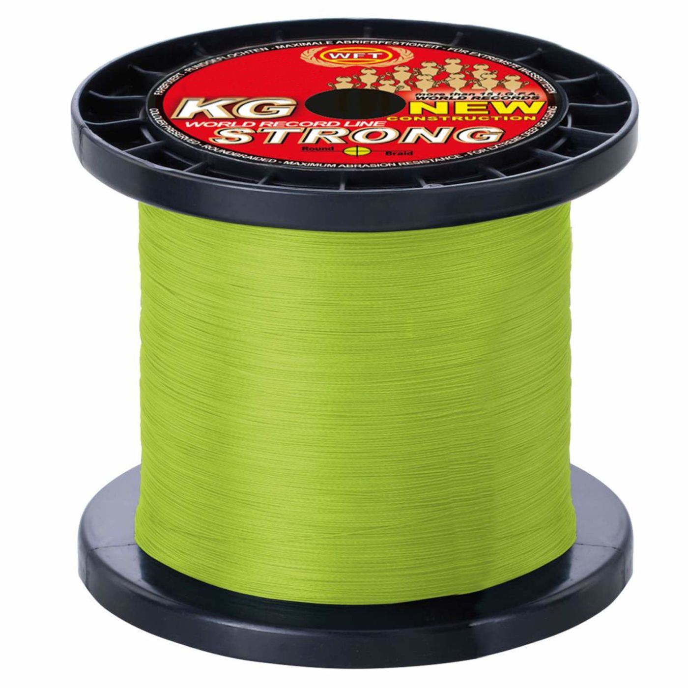Bild von WFT Angelschnur WFT 0,25mm 39kg Strong Chartreuse - 1000m geflochtene Angelschnur, (1000-St)
