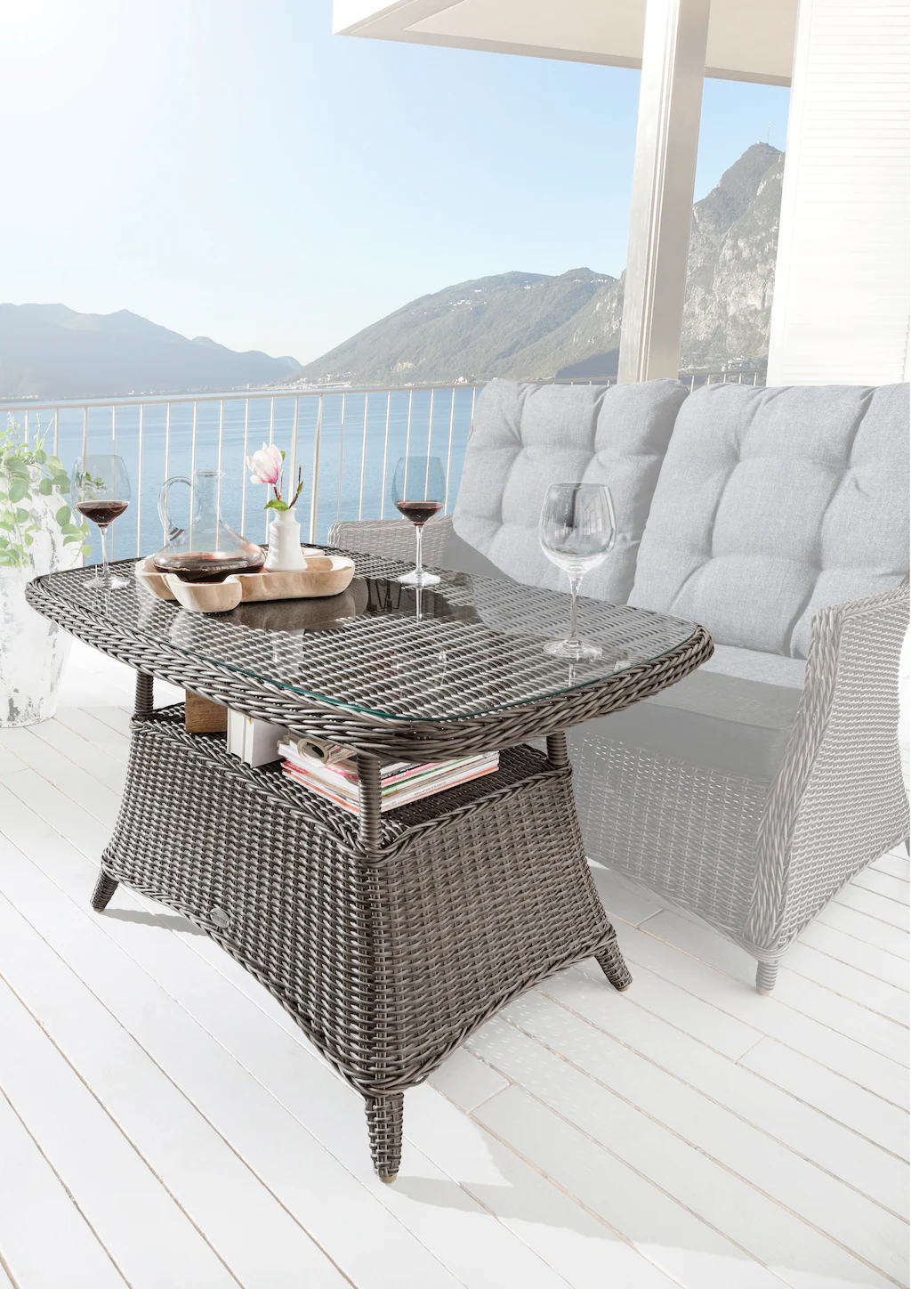Bild von Destiny Gartentisch Casa / Merano, 120 x 77 x 66 cm, mit zusätzlicher Ablagefläche