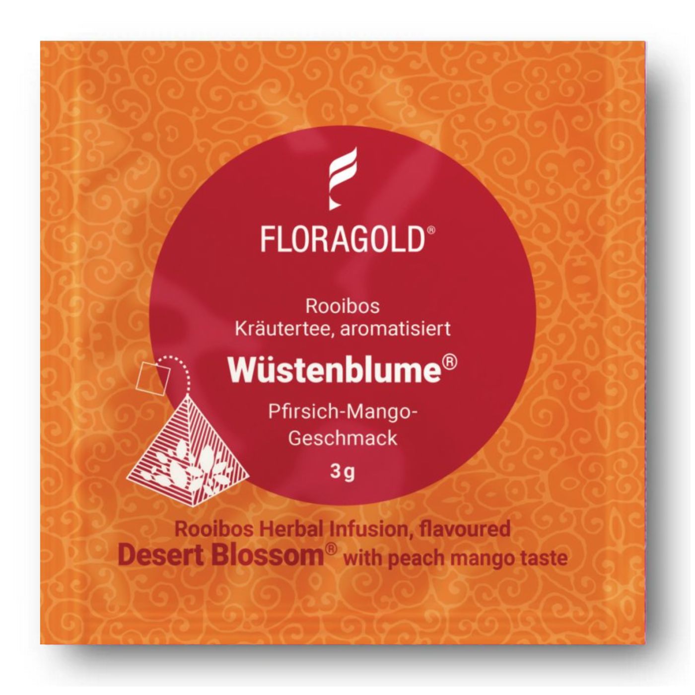 Bild von Floragold Rooibostee Wüstenblume®, 100er Pyramidenbeutel