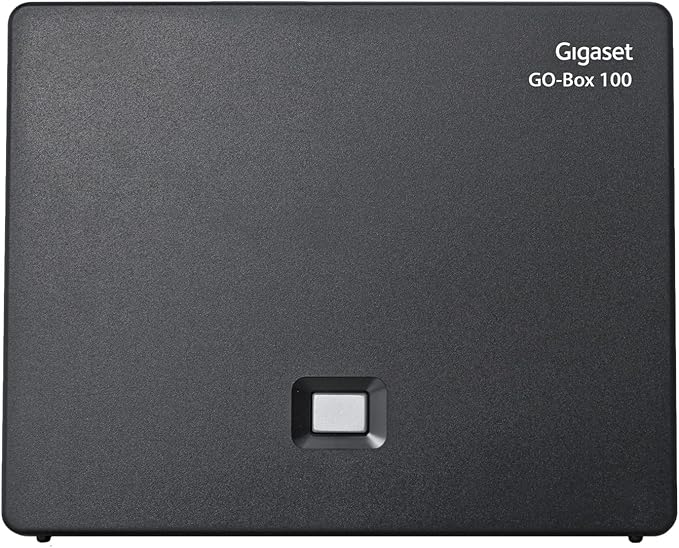 Bild von Gigaset DECT Basisstation GO Box 100 - Verbindung analog über TAE-Anschluss oder per LAN-Kabel an Ihrem Router - kompatibel mit 6 Gigaset Mobilteilen, in schwarz