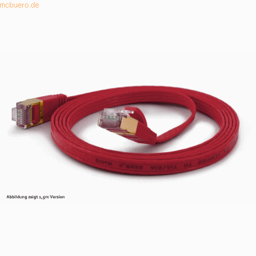 Bild von wantec wantecWire Patchkabel CAT6A extraflach FTP rot 20m