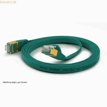 Bild von wantec wantecWire Patchkabel CAT6A extraflach FTP grün 0,20m