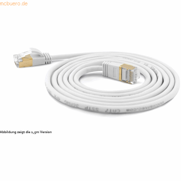 Bild von Wantec Extra dünnesCat.7 Rohkabel SSTP Patchkabel - 20 m -Cat.7 Rohkabel - S/FTP (S-STP) - RJ-45 - RJ-45 - Weiß (7125)