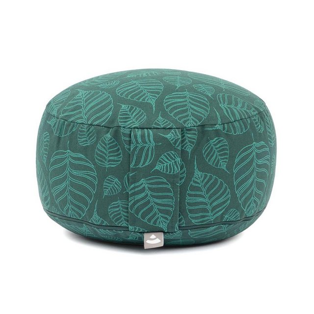 Bild von bodhi Meditationskissen Meditationskissen RONDO, 32 x 20 cm Bodhi Leaves, deep green, Kapok