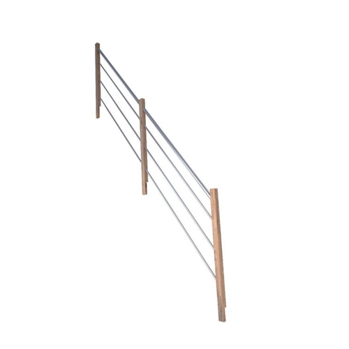 Bild von Starwood Treppengeländer Modell Eiche 3000-Holz-Edelstahl-Links