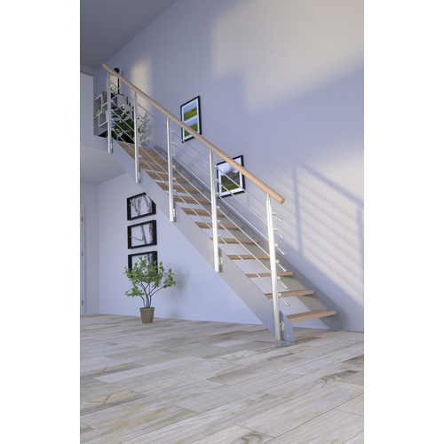 Bild von STARWOOD Systemtreppe »Kos«, Metall, 13 Stufen, max. Geschosshöhe 280 cm - braun
