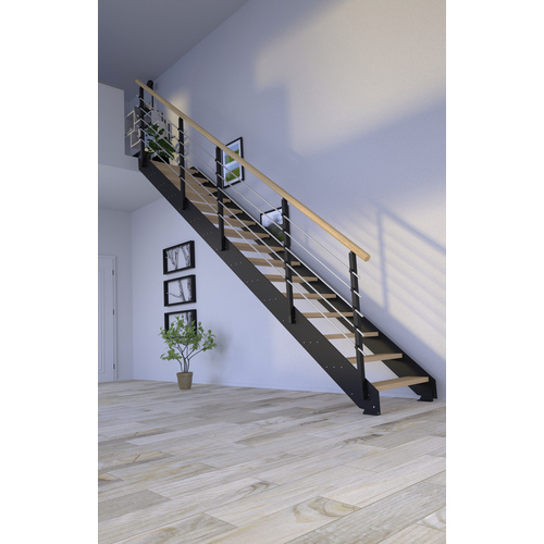 Bild von STARWOOD Systemtreppe »Kos«, Metall, 15 Stufen, max. Geschosshöhe 320 cm - braun