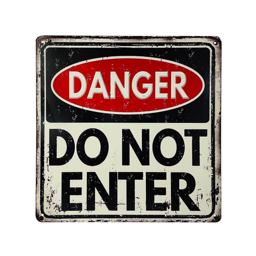 Bild von zeitzone Blechschild Danger DO NOT Enter Dekoschild Vintage