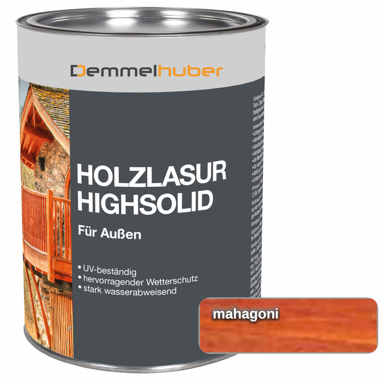Bild von Holzschutzlasur HIGH SOLID Mahagoni 25 Liter