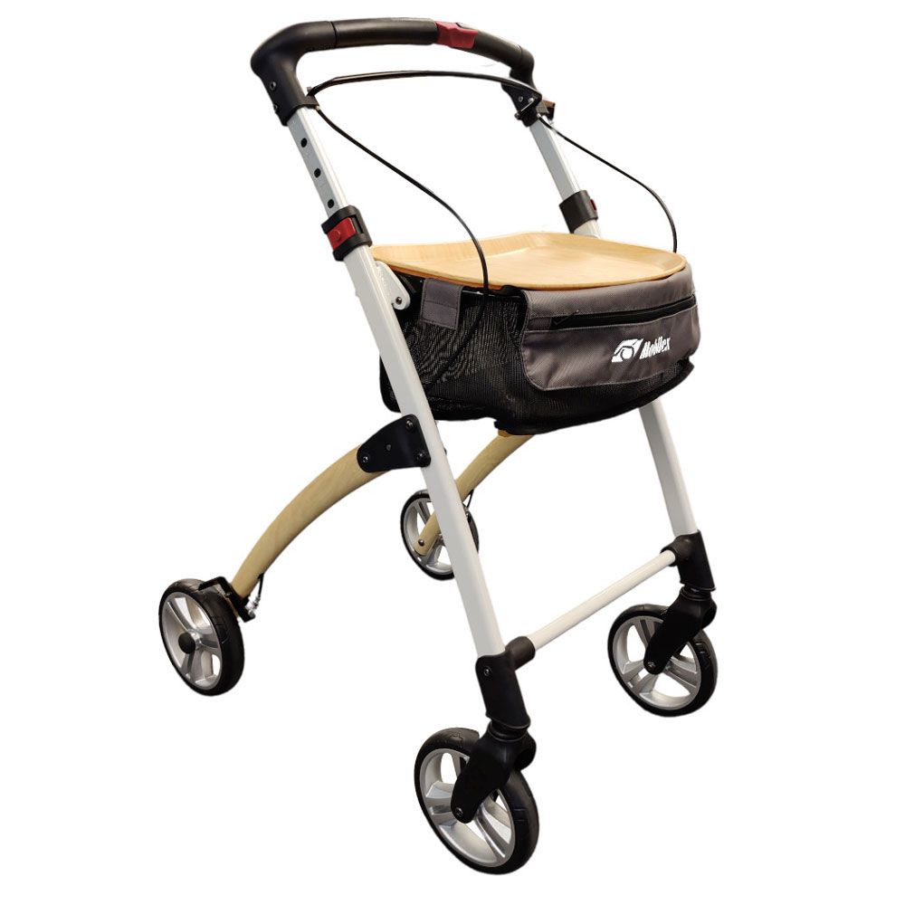 Bild von Mobilex Jaguar Supreme Indoor Rollator weiß-holz