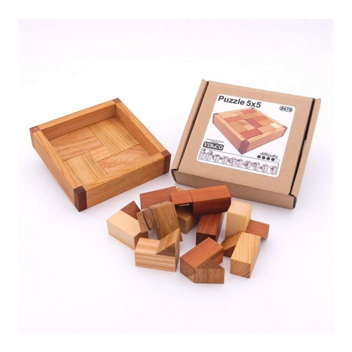 Bild von ROMBOL Denkspiele Spiel PUZZLE 5x5 - Schönes Packpuzzle aus Holz