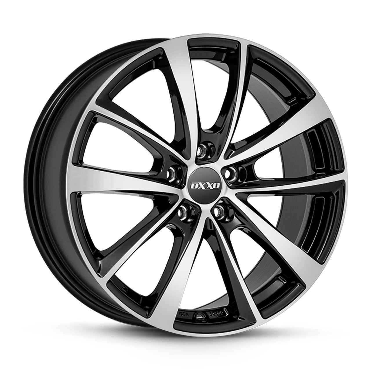 Bild von OXXO WHEELS VIDORRA BLACK-5 schwarz poliert 8.0Jx18 5x108 ET48