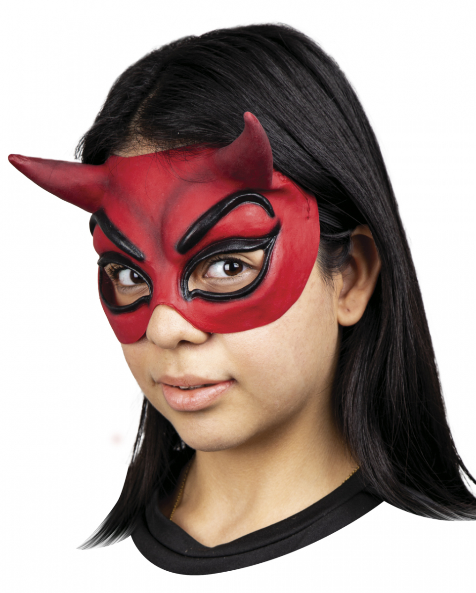 Bild von Teufels Halbmaske rot