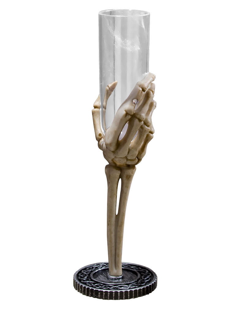Bild von Sektkelch Skeletthand Klar