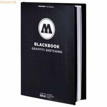 Bild von Molotow, Heft + Block, Blackbook Graffiti Sketching A4 hoch 68 Blatt (A4 hoch, Harter Einband)