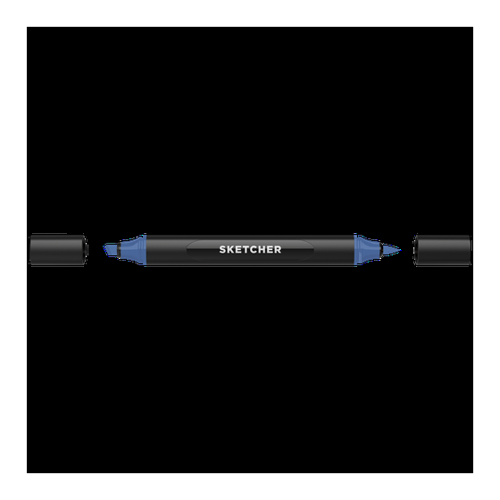 Bild von Molotow Sketcher Marker – Tintenstift mit doppelter Spitze (B250 Saphirblau)
