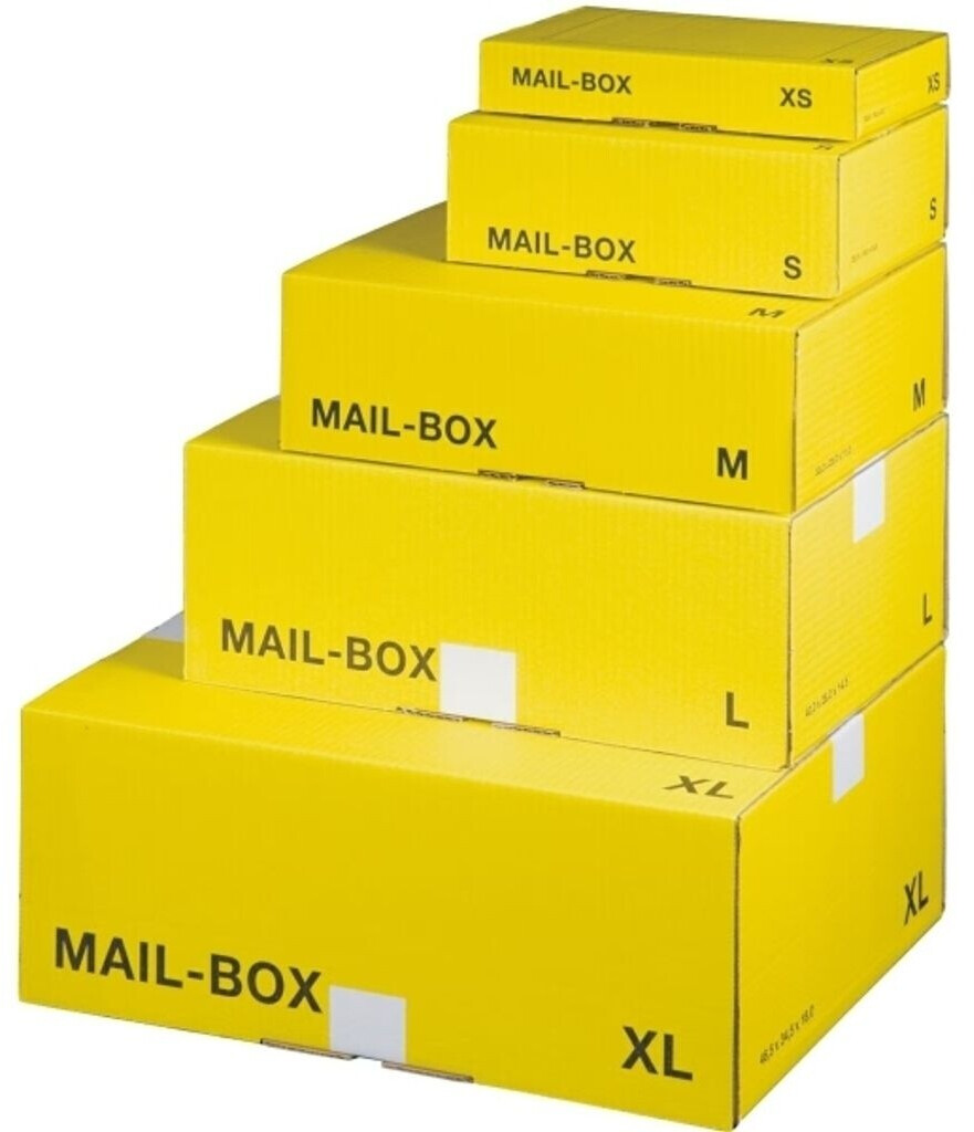 Bild von Smartboxpro, Versandkarton + Versandbox, Paket-Versandkarton MAIL BOX, Gr”áe: L, gelb (1 x)