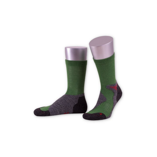 Bild von JD J. Dirks Trachtensocken Wandersocken - OUTDOOR II - anthrazit, smaragd