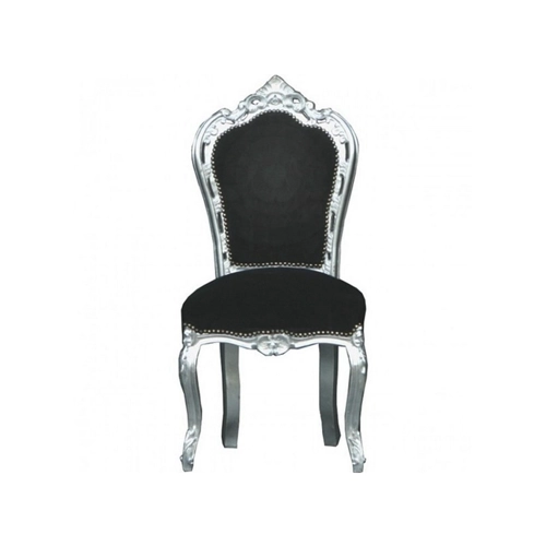 Bild von Casa Padrino Barock Esszimmer Stuhl Schwarz/Silber
