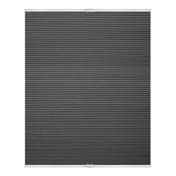 Bild von Lichtblick Thermo-Plissee Klemmfix, ohne Bohren, verspannt, Wabenplissee, Blickdicht, Hitzeschutz, Klemmträger, Energie und Heizkosten sparen Grau,70 cm x 210 cm (B x L)