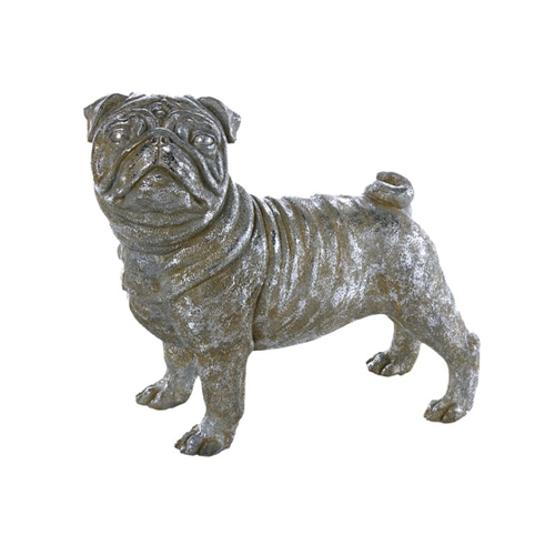 Bild von Wunderschöne Skulptur 'Mops', silber