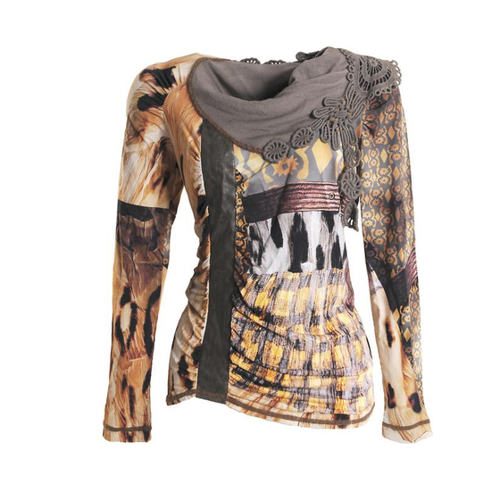 Bild von Elegantes Designer-Langarmshirt 'Belt' in Größe 36