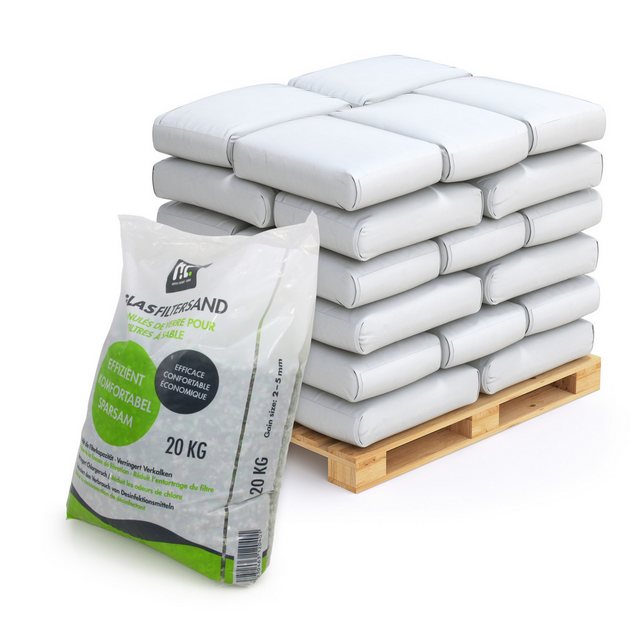 Bild von Höfer Chemie Spezial Glasgranulat für Sandfilteranlagen 2-5mm Körnung 40 x 20kg