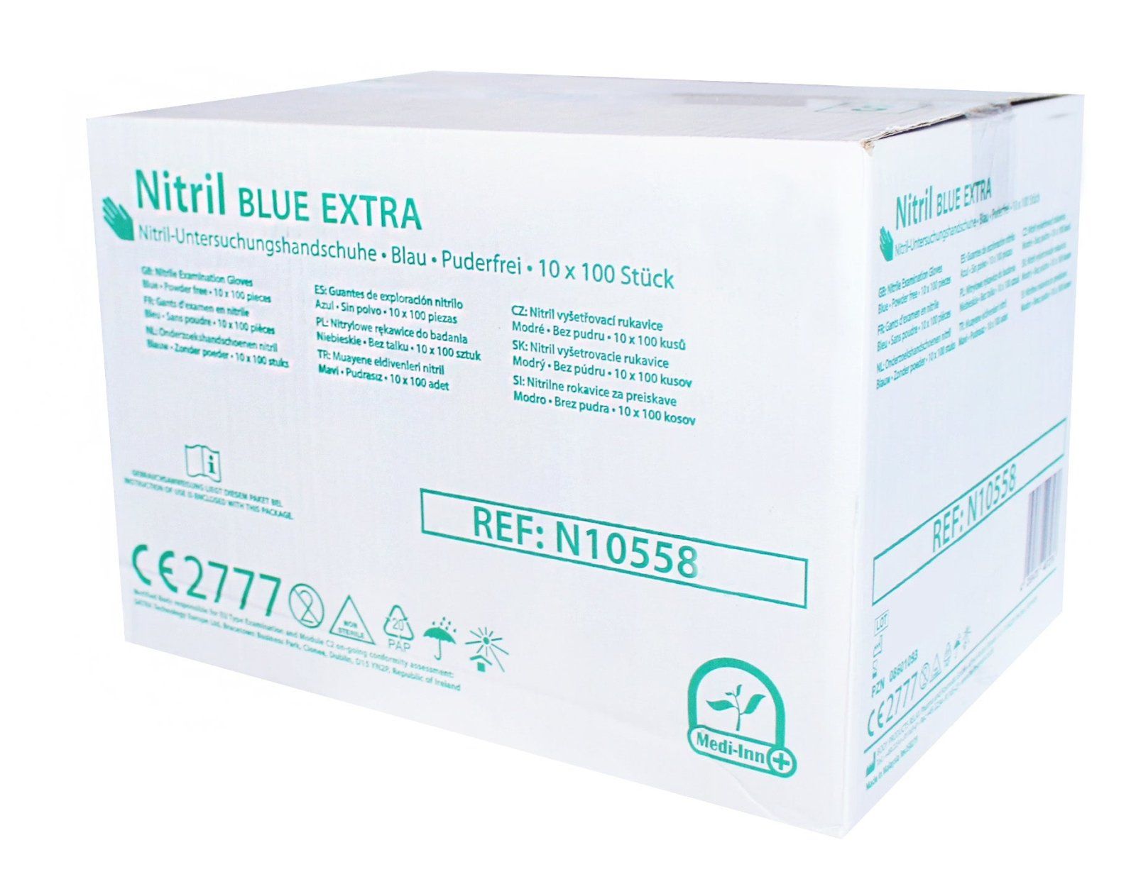 Bild von Medi-Inn Nitril-Handschuhe Nitril blue extra Einmalhandschuhe puderfrei AQL: 1.5